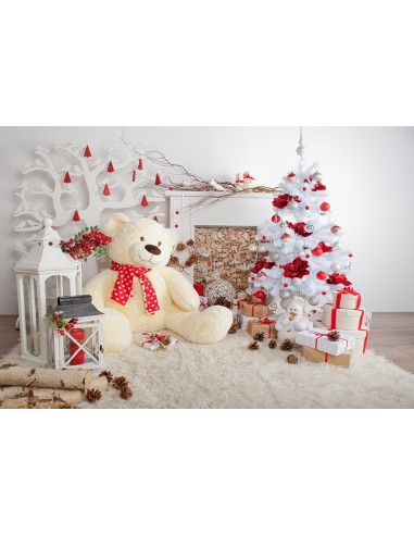 Toile de Fond de Décoration de Noël Blanc Ours Mignon pour la Fête de Noël Gx-1062 50-70% off 