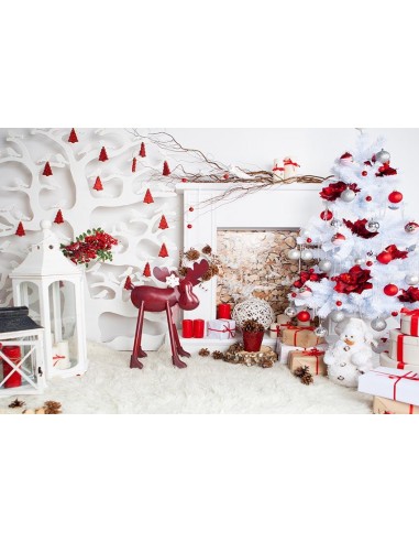 Fond de Noël Blanc pour la Décoration de Maison Gx-1063 de pas cher