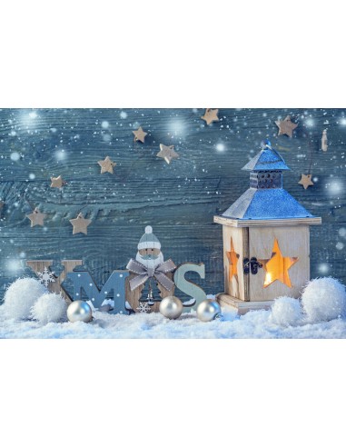 Noël Bonhomme de neige Flocons de neige Bois Toile de fond M10-23 shop