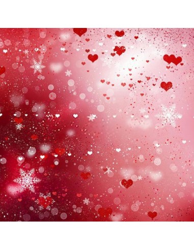 Bokeh amour coeurs flocon de neige Saint Valentin toile de fond SH578 en ligne des produits 