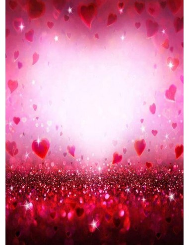 Toile de fond scintillante coeur rose rouge pour les photos de la Saint-Valentin VAT-41 50-70% off 