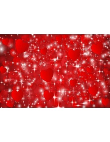 Toile de fond d'étoiles de fond rouge pour la Saint-Valentin SH530 Vous souhaitez 