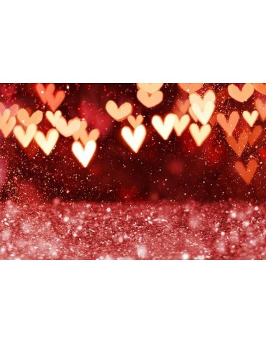 Scintillait Saint Valentin Fond Coeurs Photo Toile de Fond SH522 50-70% off 